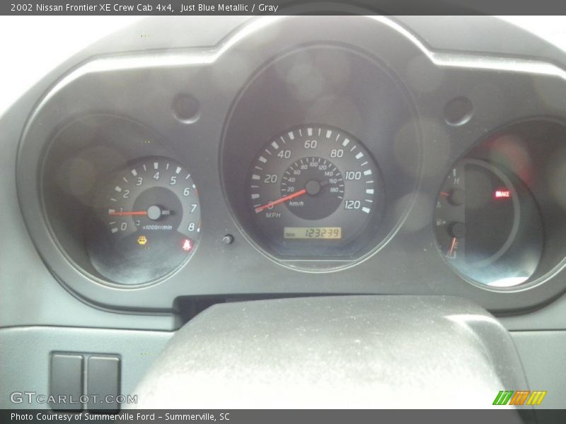Just Blue Metallic / Gray 2002 Nissan Frontier XE Crew Cab 4x4