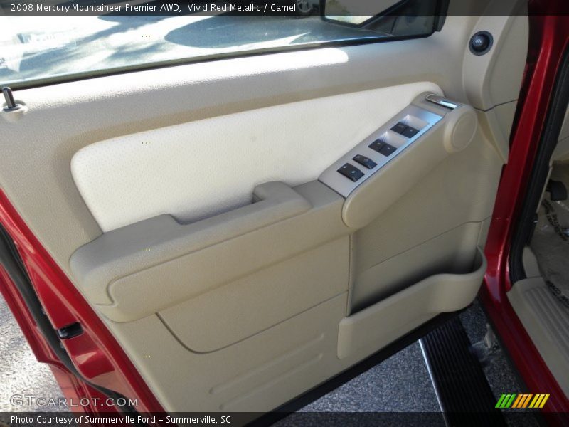Vivid Red Metallic / Camel 2008 Mercury Mountaineer Premier AWD