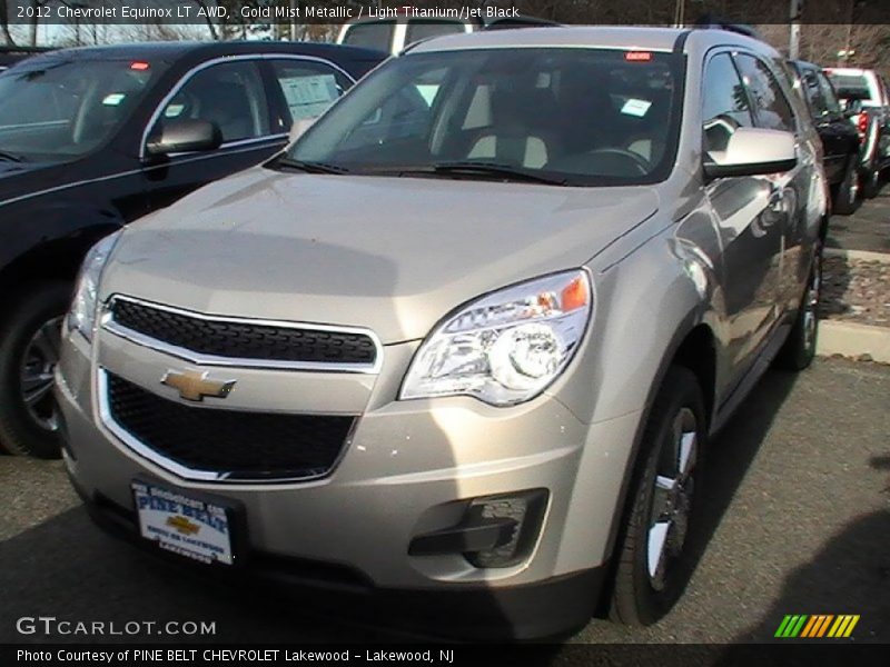 Gold Mist Metallic / Light Titanium/Jet Black 2012 Chevrolet Equinox LT AWD