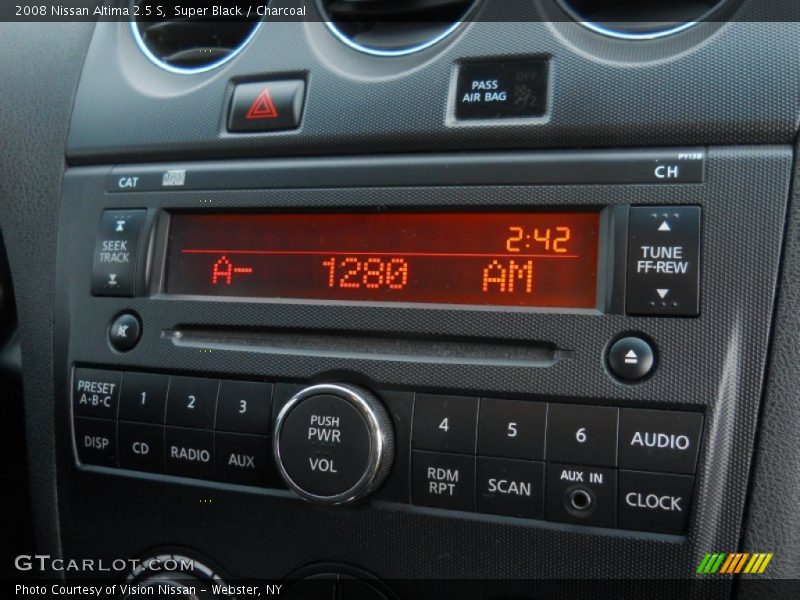 Super Black / Charcoal 2008 Nissan Altima 2.5 S
