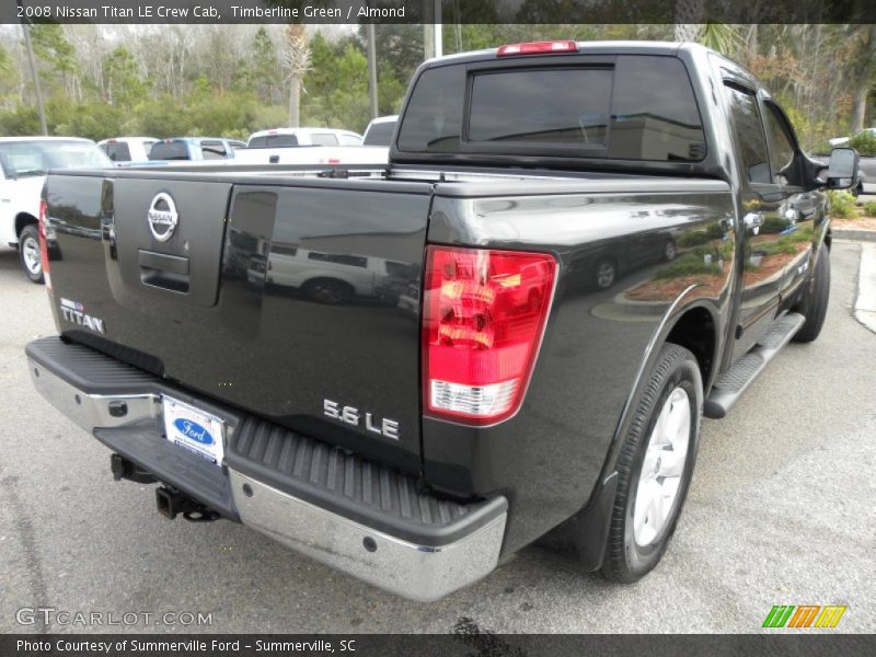 Timberline Green / Almond 2008 Nissan Titan LE Crew Cab