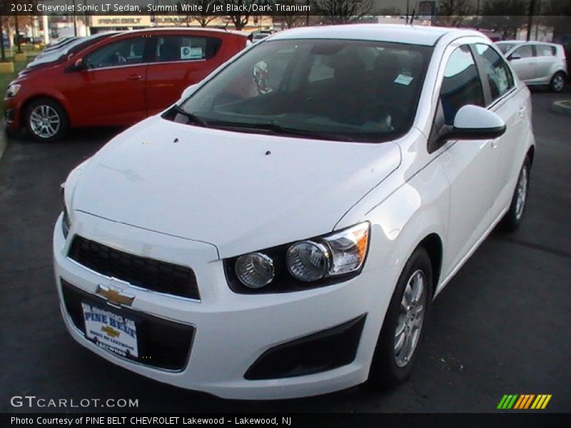 Summit White / Jet Black/Dark Titanium 2012 Chevrolet Sonic LT Sedan