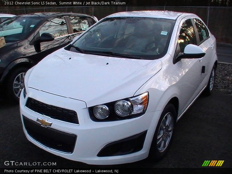 Summit White / Jet Black/Dark Titanium 2012 Chevrolet Sonic LS Sedan
