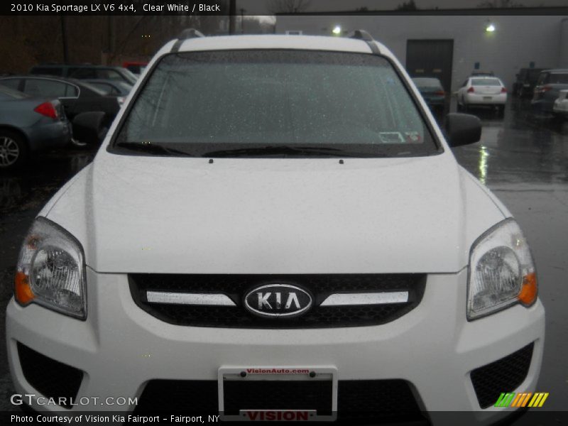 Clear White / Black 2010 Kia Sportage LX V6 4x4