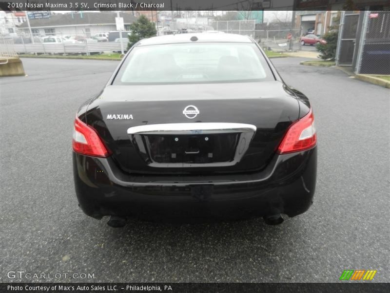Crimson Black / Charcoal 2010 Nissan Maxima 3.5 SV