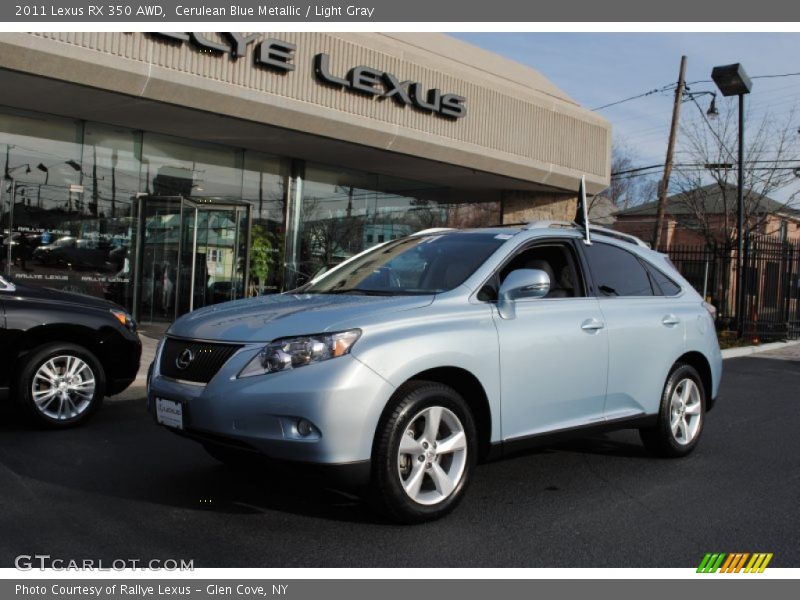 Cerulean Blue Metallic / Light Gray 2011 Lexus RX 350 AWD
