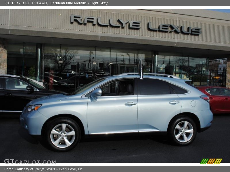 Cerulean Blue Metallic / Light Gray 2011 Lexus RX 350 AWD