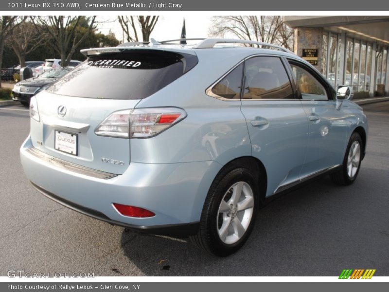 Cerulean Blue Metallic / Light Gray 2011 Lexus RX 350 AWD