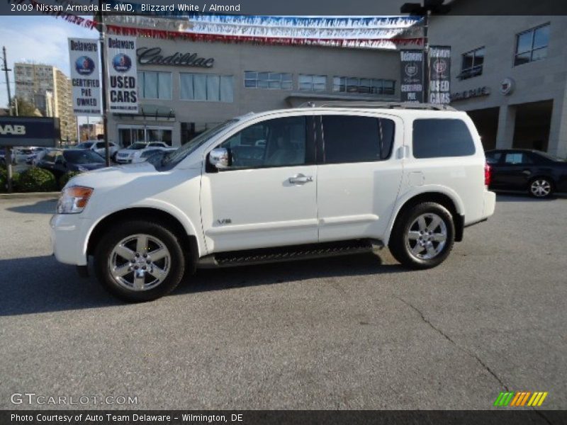 Blizzard White / Almond 2009 Nissan Armada LE 4WD