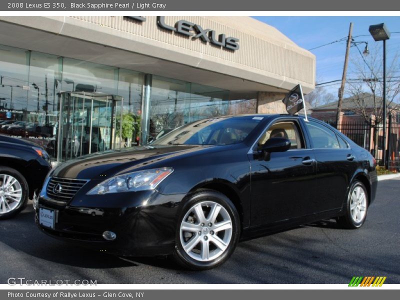 Black Sapphire Pearl / Light Gray 2008 Lexus ES 350