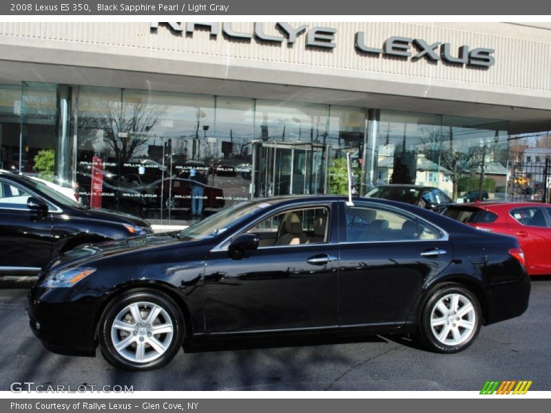 Black Sapphire Pearl / Light Gray 2008 Lexus ES 350