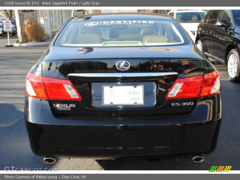 Black Sapphire Pearl / Light Gray 2008 Lexus ES 350