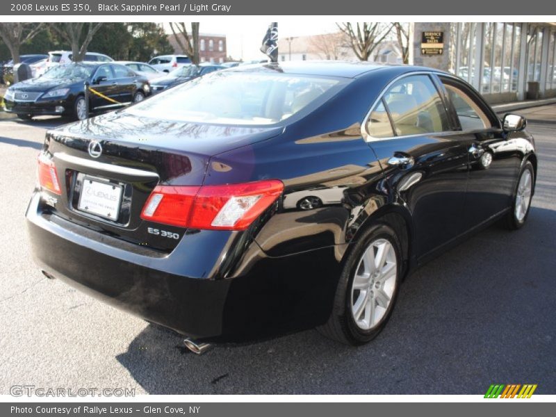 Black Sapphire Pearl / Light Gray 2008 Lexus ES 350
