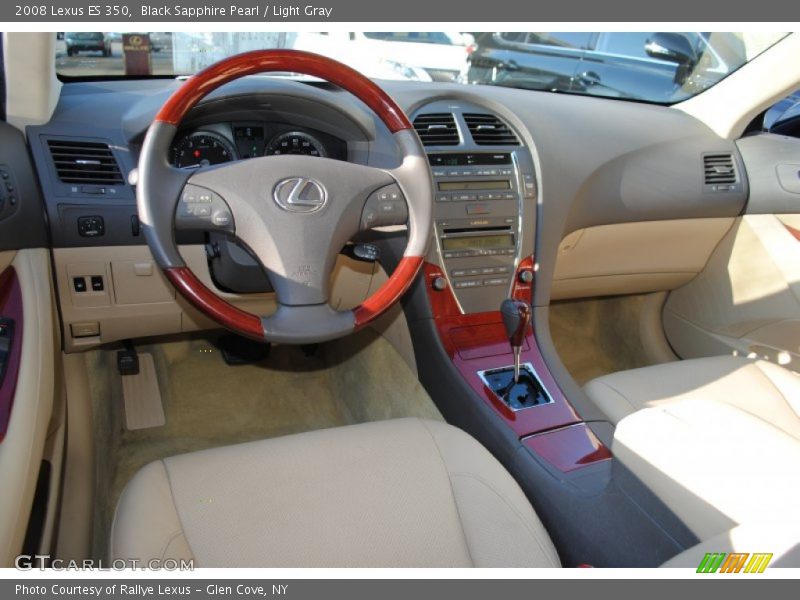 Black Sapphire Pearl / Light Gray 2008 Lexus ES 350
