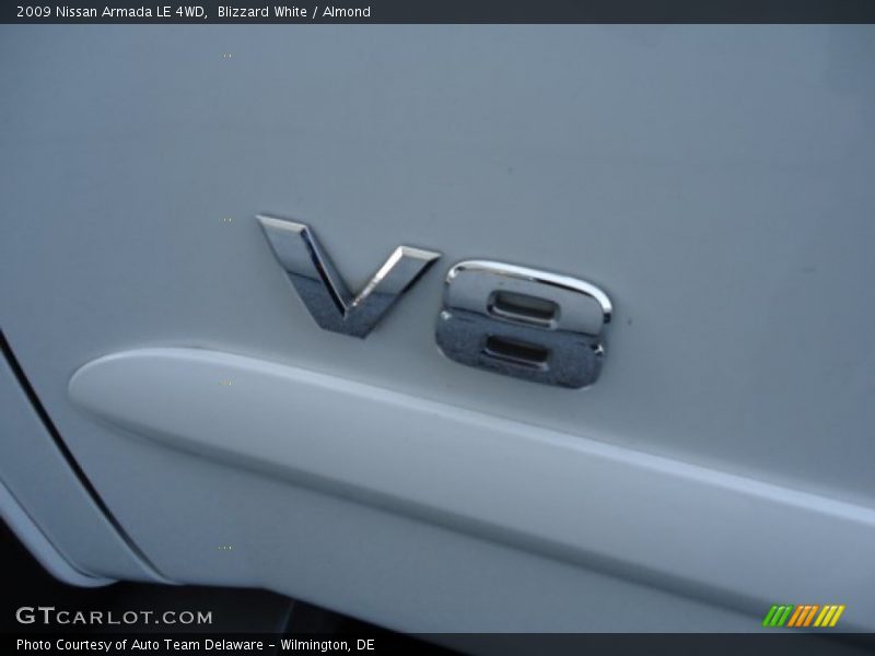Blizzard White / Almond 2009 Nissan Armada LE 4WD