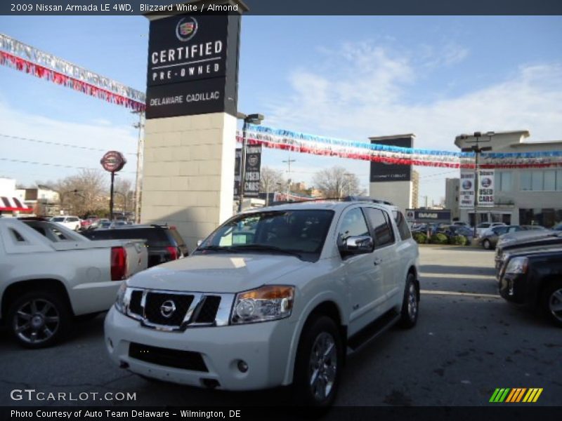 Blizzard White / Almond 2009 Nissan Armada LE 4WD