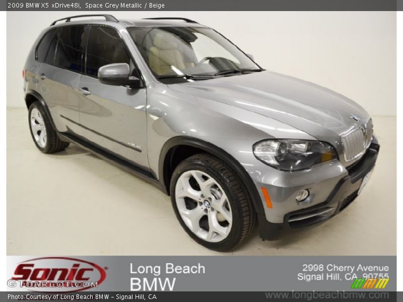 Space Grey Metallic / Beige 2009 BMW X5 xDrive48i