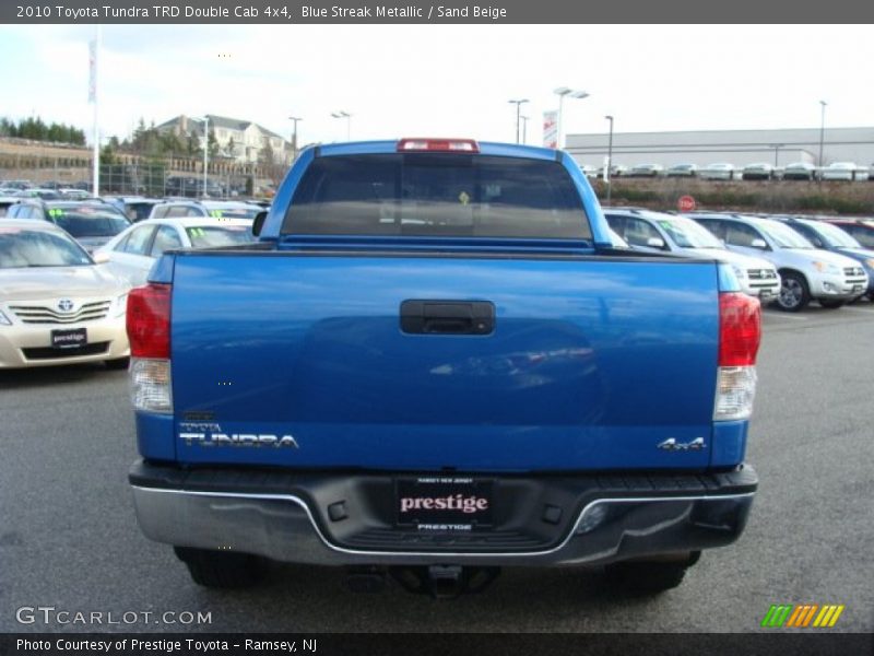 Blue Streak Metallic / Sand Beige 2010 Toyota Tundra TRD Double Cab 4x4