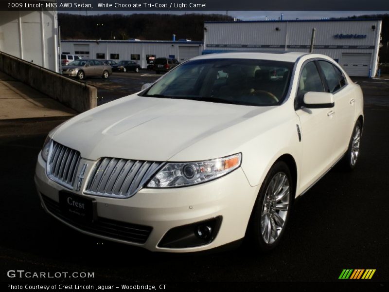 White Chocolate Tri-Coat / Light Camel 2009 Lincoln MKS AWD Sedan
