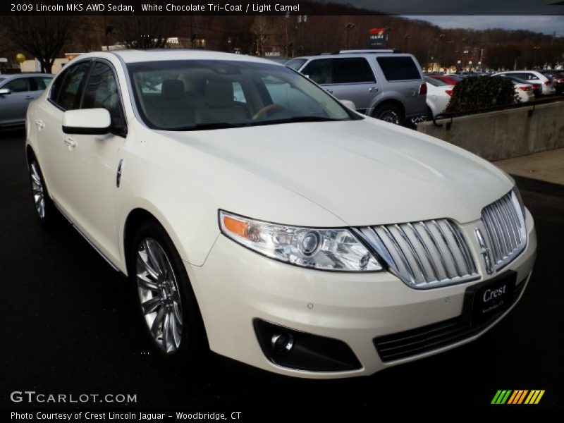 White Chocolate Tri-Coat / Light Camel 2009 Lincoln MKS AWD Sedan