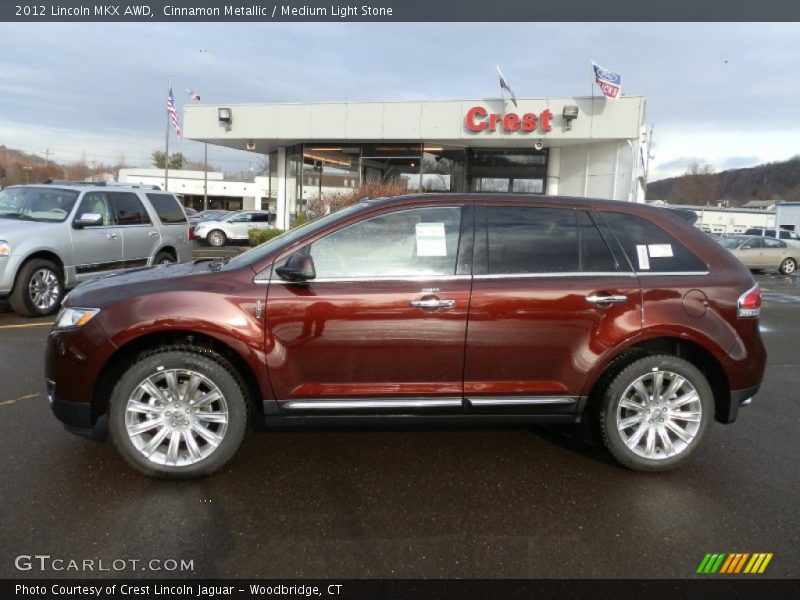 Cinnamon Metallic / Medium Light Stone 2012 Lincoln MKX AWD