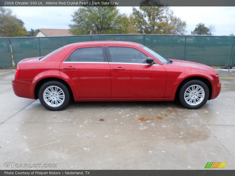 Inferno Red Crystal Pearl / Dark Slate Gray 2009 Chrysler 300 LX