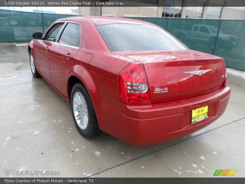 Inferno Red Crystal Pearl / Dark Slate Gray 2009 Chrysler 300 LX