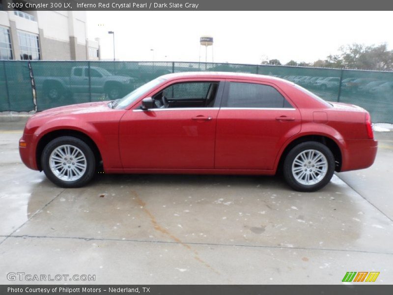 Inferno Red Crystal Pearl / Dark Slate Gray 2009 Chrysler 300 LX