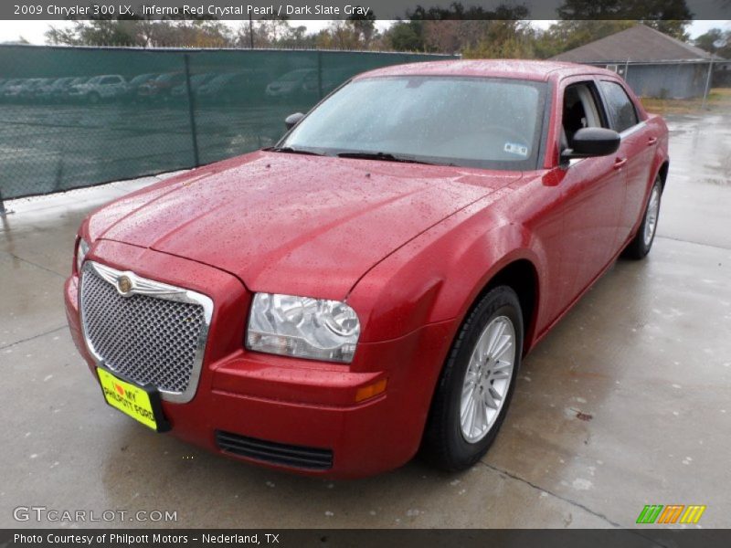 Inferno Red Crystal Pearl / Dark Slate Gray 2009 Chrysler 300 LX