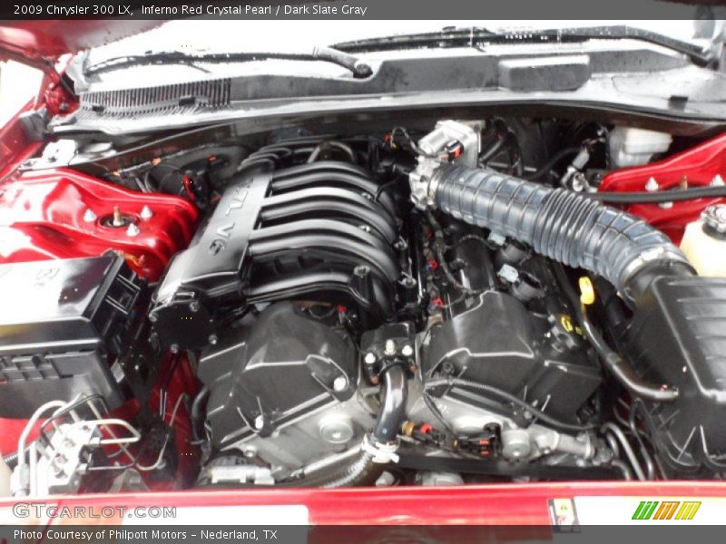 Inferno Red Crystal Pearl / Dark Slate Gray 2009 Chrysler 300 LX