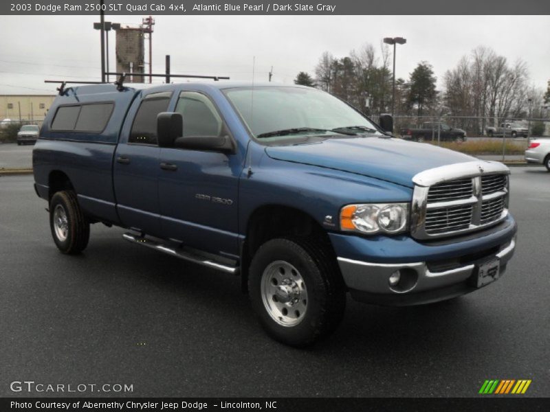 Atlantic Blue Pearl / Dark Slate Gray 2003 Dodge Ram 2500 SLT Quad Cab 4x4