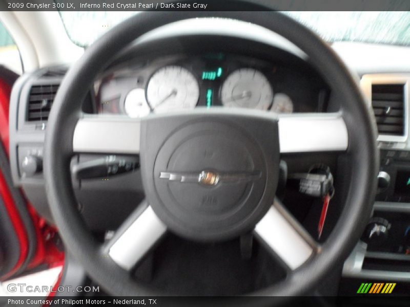 Inferno Red Crystal Pearl / Dark Slate Gray 2009 Chrysler 300 LX