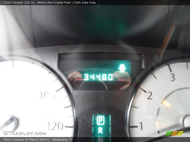 Inferno Red Crystal Pearl / Dark Slate Gray 2009 Chrysler 300 LX