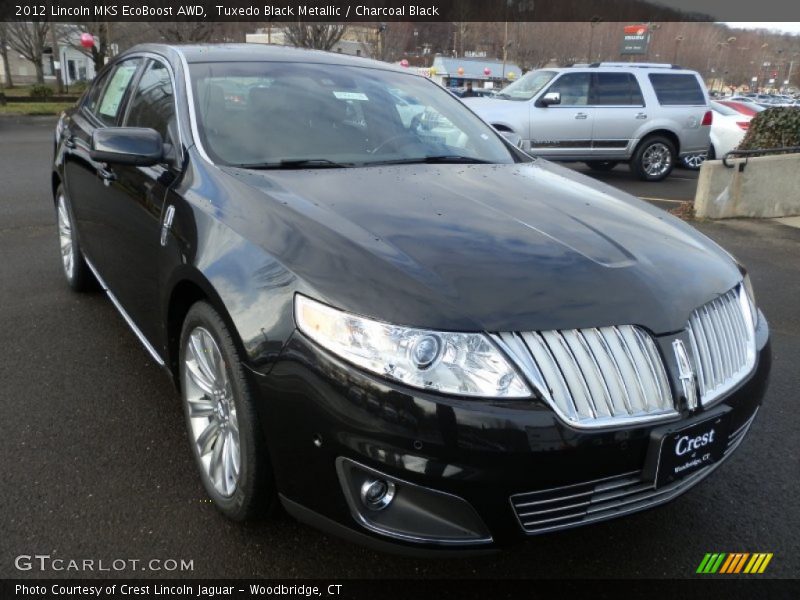 Tuxedo Black Metallic / Charcoal Black 2012 Lincoln MKS EcoBoost AWD