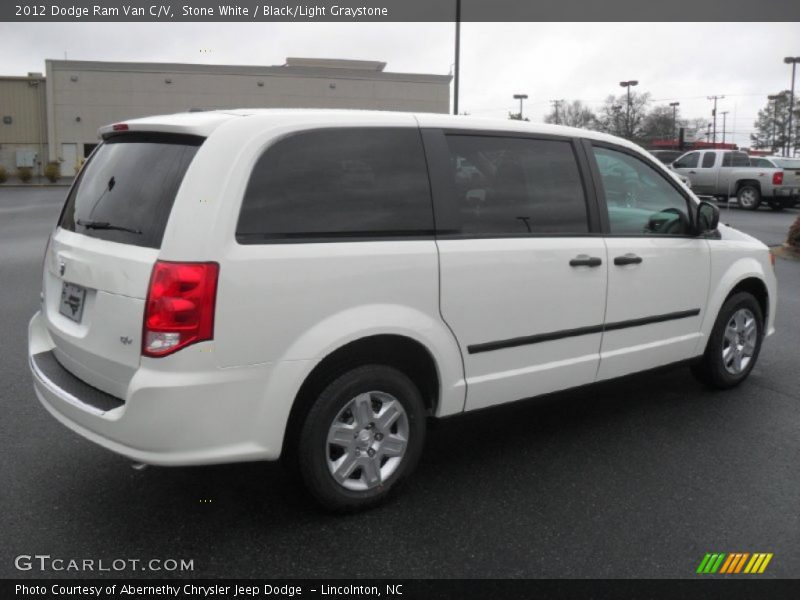 Stone White / Black/Light Graystone 2012 Dodge Ram Van C/V