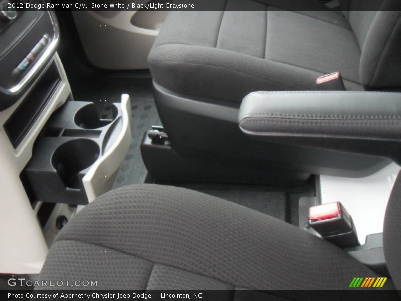 Stone White / Black/Light Graystone 2012 Dodge Ram Van C/V