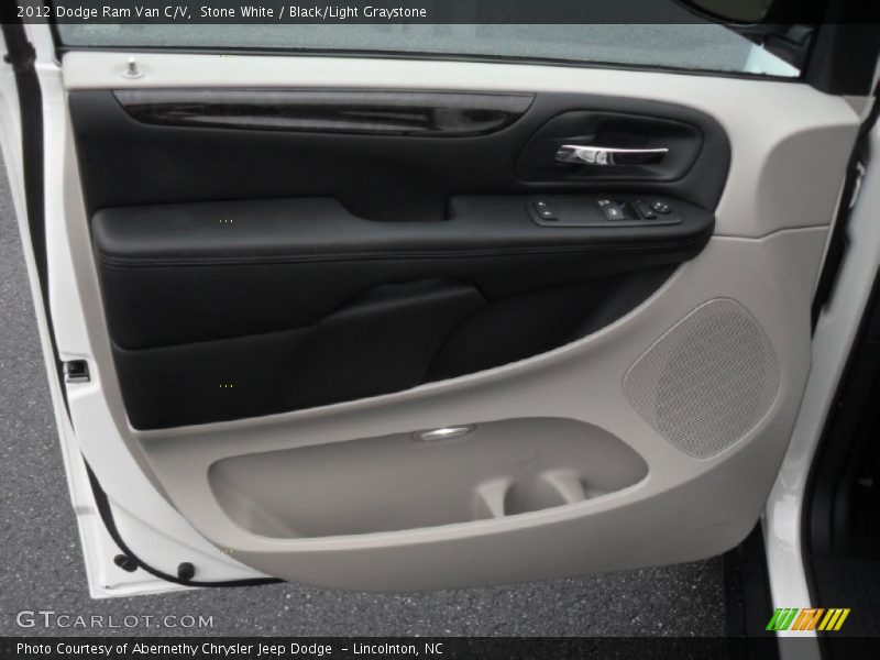 Stone White / Black/Light Graystone 2012 Dodge Ram Van C/V