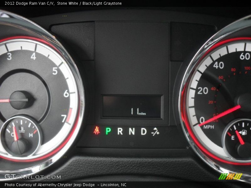 Stone White / Black/Light Graystone 2012 Dodge Ram Van C/V