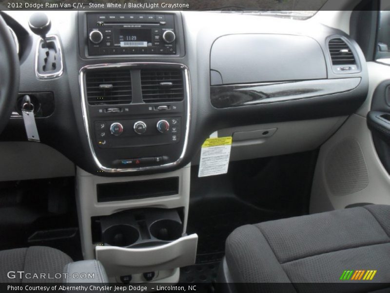 Stone White / Black/Light Graystone 2012 Dodge Ram Van C/V
