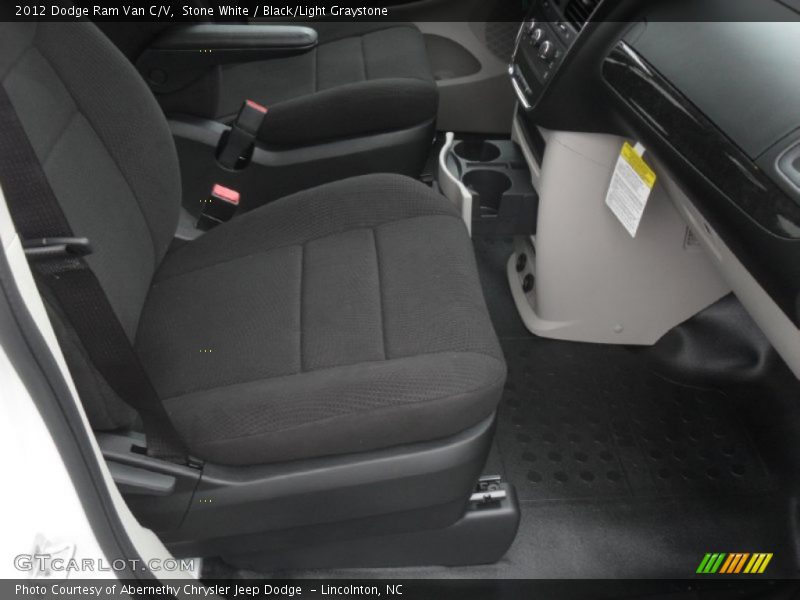 Stone White / Black/Light Graystone 2012 Dodge Ram Van C/V