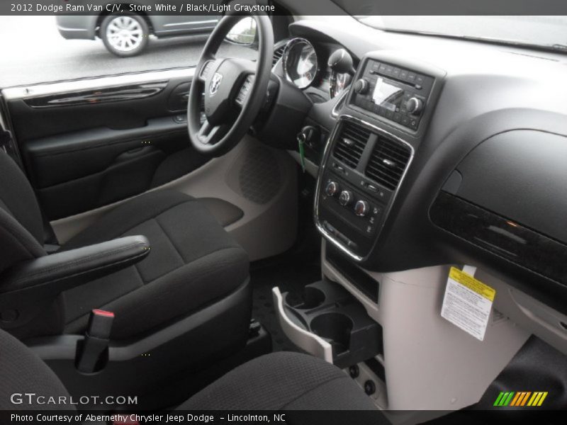 Stone White / Black/Light Graystone 2012 Dodge Ram Van C/V