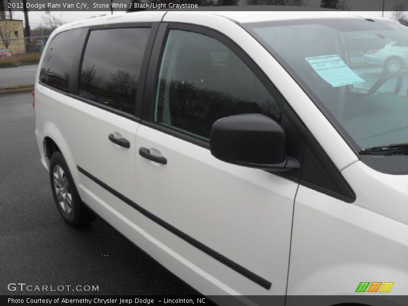 Stone White / Black/Light Graystone 2012 Dodge Ram Van C/V