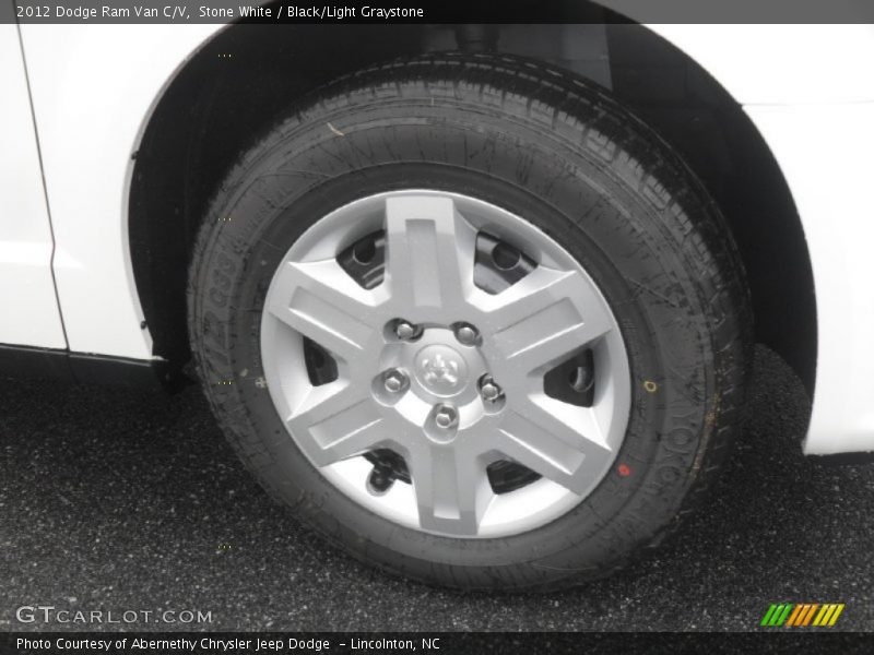 Stone White / Black/Light Graystone 2012 Dodge Ram Van C/V