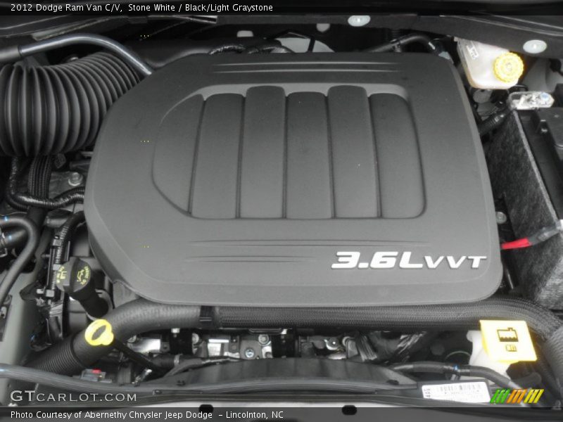 Stone White / Black/Light Graystone 2012 Dodge Ram Van C/V