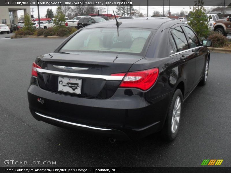 Blackberry Pearl Coat / Black/Light Frost 2012 Chrysler 200 Touring Sedan