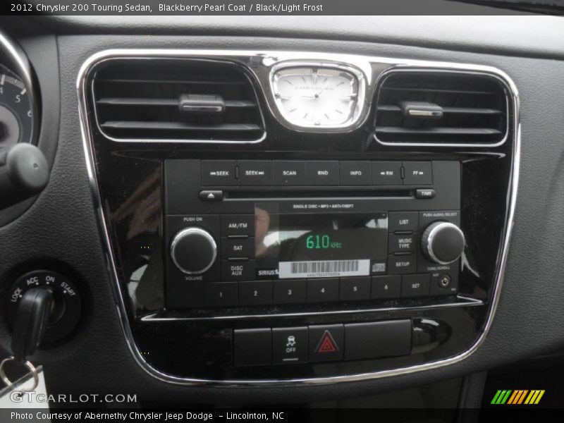 Blackberry Pearl Coat / Black/Light Frost 2012 Chrysler 200 Touring Sedan