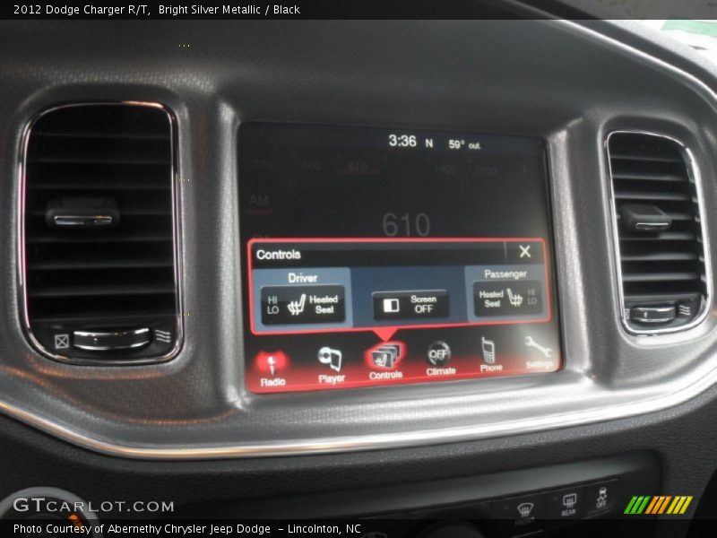 Bright Silver Metallic / Black 2012 Dodge Charger R/T