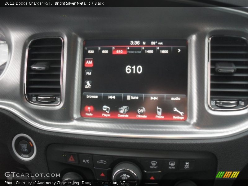 Bright Silver Metallic / Black 2012 Dodge Charger R/T