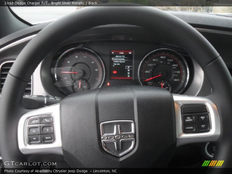 Bright Silver Metallic / Black 2012 Dodge Charger R/T