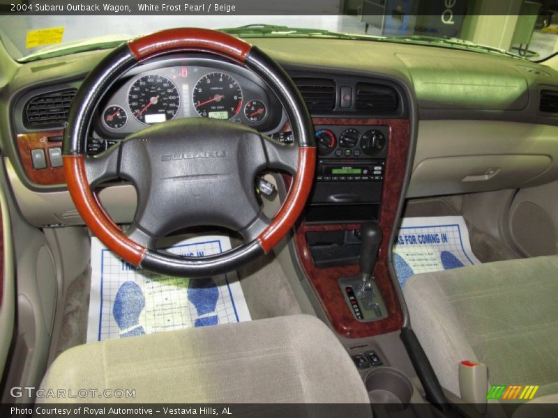 White Frost Pearl / Beige 2004 Subaru Outback Wagon